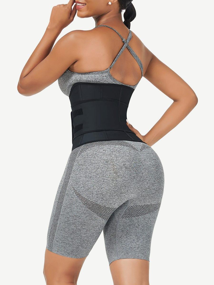 Wholesale Black Bust Support Latex Waist Trainer With Belt Firm Control -