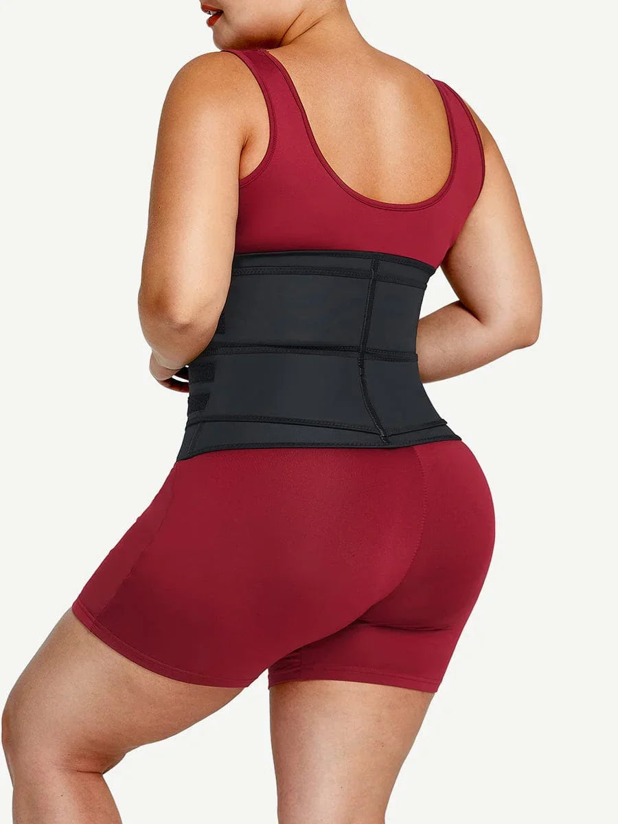 Wholesale Plus Size Black Latex Waist Cincher with Zipper and Adjustable Belt -