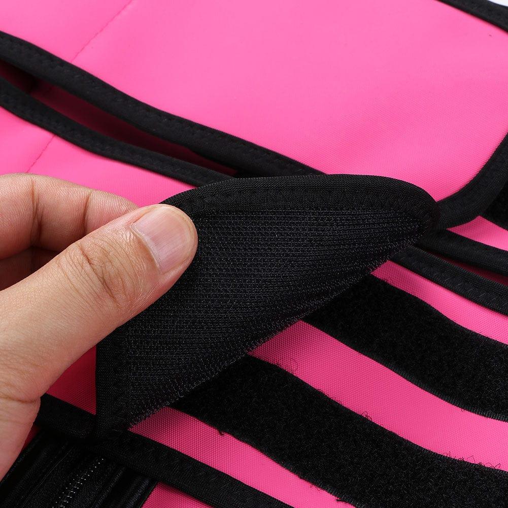 Wholesale Plus Size Black Latex Waist Cincher with Zipper and Adjustable Belt -