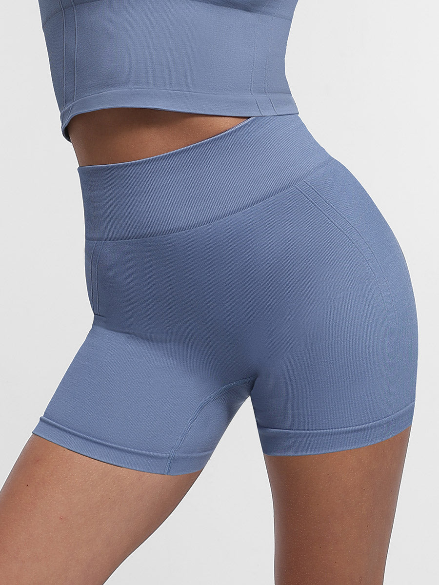 Seamless High-Waisted Peach Buttocks Shaping Yoga Shorts