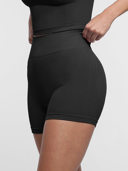 Seamless High-Waisted Peach Buttocks Shaping Yoga Shorts
