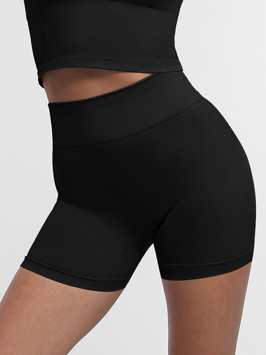 Seamless High-Waisted Peach Buttocks Shaping Yoga Shorts