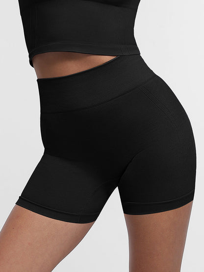 Seamless High-Waisted Peach Buttocks Shaping Yoga Shorts